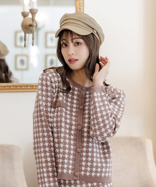 Julia Boutique（ジュリアブティック）の「ベルトデザインフェイクレザーキャスケット/22658（キャスケット・レディース・ベージュ/ブラウン/ブラック・ONE）」の7枚目の写真