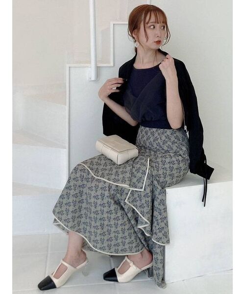 dazzlin（ダズリン）の「ギャザーコンパクトブルゾン（ブルゾン・レディース・ブラック/オフホワイト・FREE）」の9枚目の写真