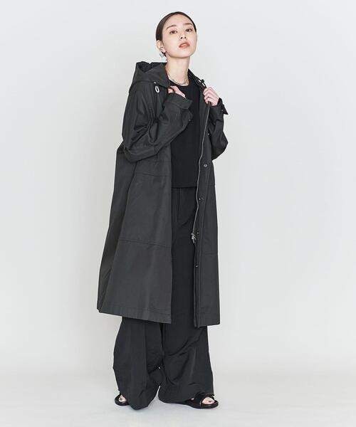 ASTRAET（アストラット）の「＜ASTRAET＞コットン ギャバ フーデッドコート（モッズコート・レディース・ダークグレー・FREE）」の3枚目の写真