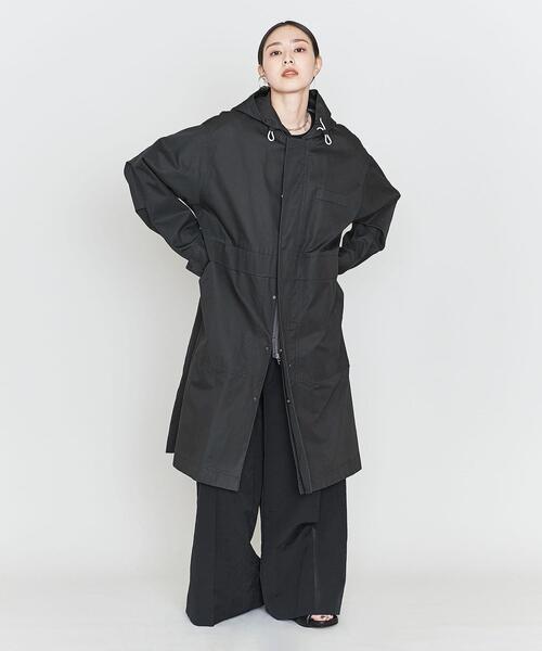 ASTRAET（アストラット）の「＜ASTRAET＞コットン ギャバ フーデッドコート（モッズコート・レディース・ダークグレー・FREE）」の5枚目の写真