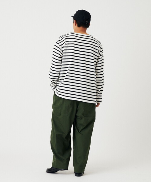 B.C STOCK(ベーセーストック)の「【MONTKEMMEL / モンケメル】別注 フルボーダー ボートネックロンT(Tシャツ/カットソー・メンズ・ブラック/ブルー系その他・MEDIUM/LARGE)」の10枚目の写真
