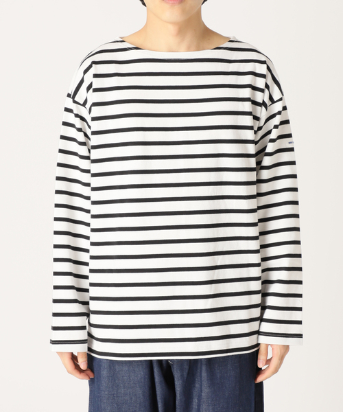 B.C STOCK(ベーセーストック)の「【MONTKEMMEL / モンケメル】別注 フルボーダー ボートネックロンT(Tシャツ/カットソー・メンズ・ブラック/ブルー系その他・MEDIUM/LARGE)」の13枚目の写真