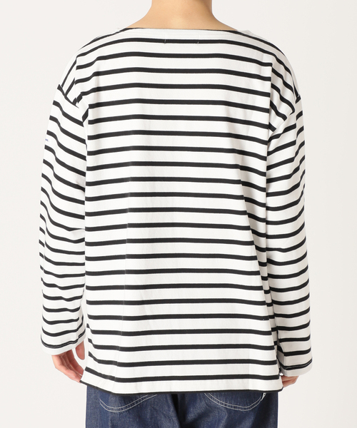 B.C STOCK(ベーセーストック)の「【MONTKEMMEL / モンケメル】別注 フルボーダー ボートネックロンT(Tシャツ/カットソー・メンズ・ブラック/ブルー系その他・MEDIUM/LARGE)」の15枚目の写真