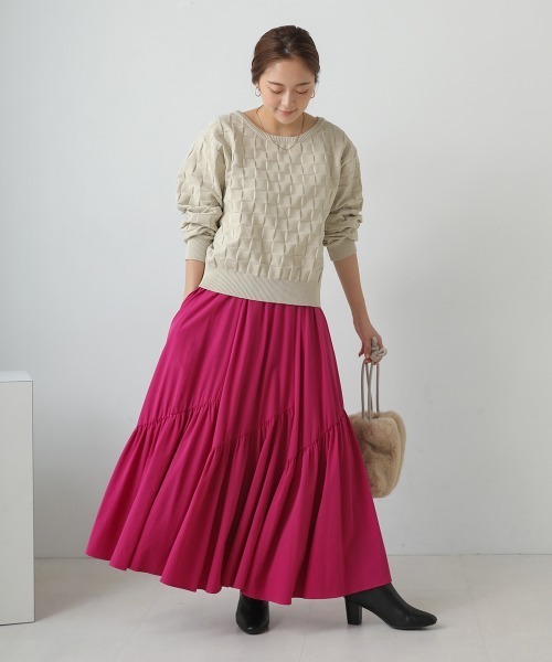 Bou Jeloud（ブージュルード）の「イントレチャートドルマンプルオーバー（その他トップス・レディース・オレンジ/グリーン/アイボリー・FREE）」の4枚目の写真