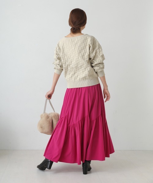 Bou Jeloud（ブージュルード）の「イントレチャートドルマンプルオーバー（その他トップス・レディース・オレンジ/グリーン/アイボリー・FREE）」の7枚目の写真