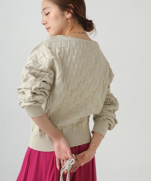 Bou Jeloud（ブージュルード）の「イントレチャートドルマンプルオーバー（その他トップス・レディース・オレンジ/グリーン/アイボリー・FREE）」の8枚目の写真