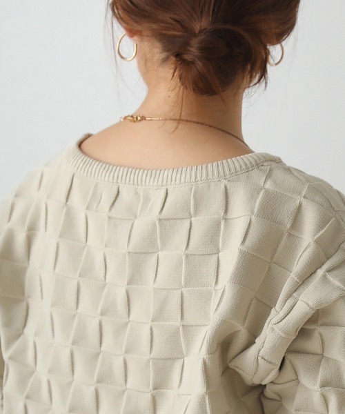 Bou Jeloud（ブージュルード）の「イントレチャートドルマンプルオーバー（その他トップス・レディース・オレンジ/グリーン/アイボリー・FREE）」の9枚目の写真