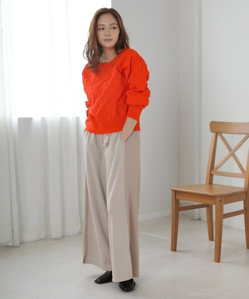 Bou Jeloud（ブージュルード）の「イントレチャートドルマンプルオーバー（その他トップス・レディース・オレンジ/グリーン/アイボリー・FREE）」の16枚目の写真