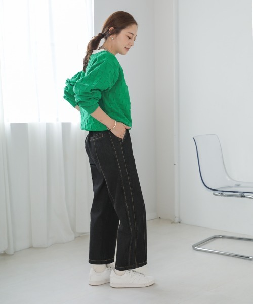 Bou Jeloud（ブージュルード）の「イントレチャートドルマンプルオーバー（その他トップス・レディース・オレンジ/グリーン/アイボリー・FREE）」の22枚目の写真