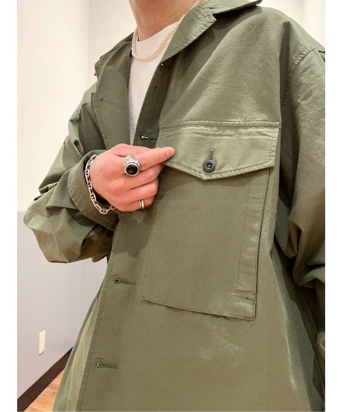 BACK NUMBER（バックナンバー）の「【BACK NUMBER】ミリタリーシャツ（シャツ/ブラウス・メンズ・ブラック/オフホワイト/オリーブ・M/L/XL）」の22枚目の写真