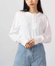 RDS スラブ天竺ヘンリー長袖Tシャツ