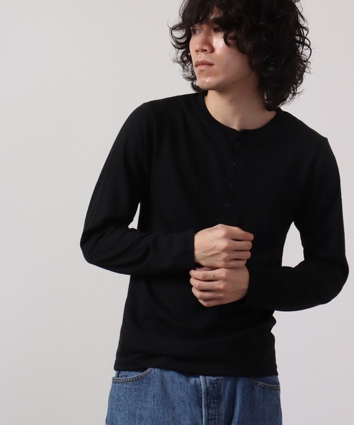 FUNALIVE(ファンアライブ)の「RDS スラブ天竺ヘンリー長袖Tシャツ(Tシャツ/カットソー・メンズ・ブラック/ネイビー/カーキ/グレー/ホワイト・XL/L/M)」の10枚目の写真