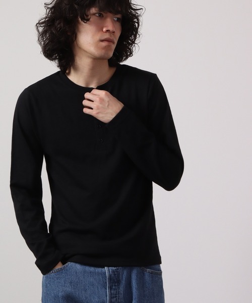 FUNALIVE(ファンアライブ)の「RDS スラブ天竺ヘンリー長袖Tシャツ(Tシャツ/カットソー・メンズ・ブラック/ネイビー/カーキ/グレー/ホワイト・XL/L/M)」の11枚目の写真