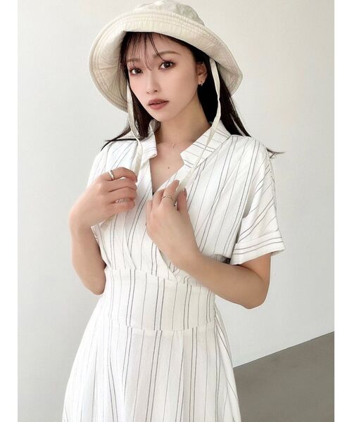 RESEXXY（リゼクシー）の「コットン混バケットハット（ハット・レディース・ブラック/アイボリー・FREE）」の3枚目の写真