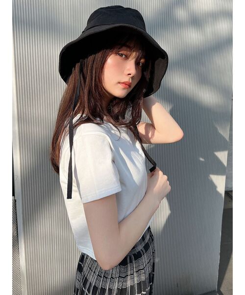 RESEXXY（リゼクシー）の「コットン混バケットハット（ハット・レディース・ブラック/アイボリー・FREE）」の11枚目の写真