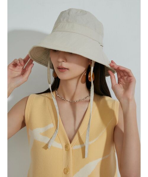 RESEXXY（リゼクシー）の「コットン混バケットハット（ハット・レディース・ブラック/アイボリー・FREE）」の22枚目の写真