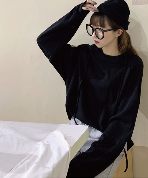 meJane(ミージェーン)の「オープンショルダープルパーカー(Tシャツ/カットソー・レディース・ホワイト/ブラック/グレー/グリーン・FREE)」の18枚目の写真
