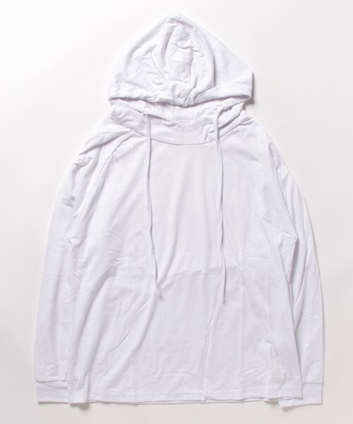 meJane(ミージェーン)の「オープンショルダープルパーカー(Tシャツ/カットソー・レディース・ホワイト/ブラック/グレー/グリーン・FREE)」の5枚目の写真