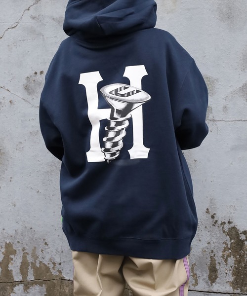 HUF（ハフ）の「HUF/ハフ HARDWARE P/O HOODIE フーディー（パーカー・メンズ・グリーン/ネイビー・M/L/XL）」の19枚目の写真