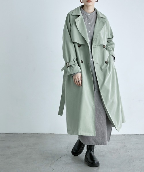 etoll.（エトル）の「ヨーク切替トレンチスプリングコート（トレンチコート・レディース・ベージュ/カーキ/サンドベージュ/マスタード・M/L）」の20枚目の写真