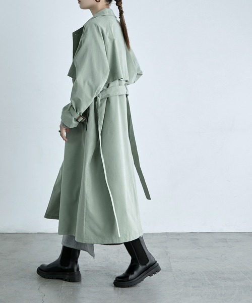etoll.（エトル）の「ヨーク切替トレンチスプリングコート（トレンチコート・レディース・ベージュ/カーキ/サンドベージュ/マスタード・M/L）」の7枚目の写真
