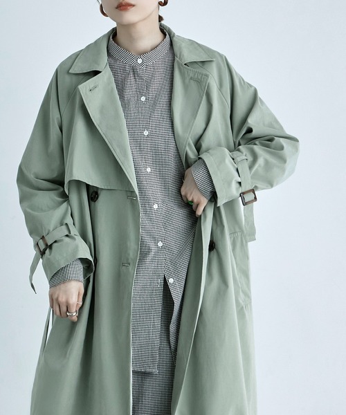 etoll.（エトル）の「ヨーク切替トレンチスプリングコート（トレンチコート・レディース・ベージュ/カーキ/サンドベージュ/マスタード・M/L）」の12枚目の写真