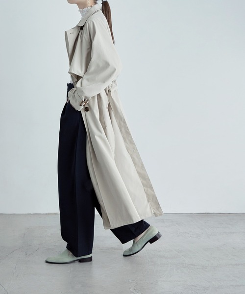 etoll.（エトル）の「ヨーク切替トレンチスプリングコート（トレンチコート・レディース・ベージュ/カーキ/サンドベージュ/マスタード・M/L）」の10枚目の写真