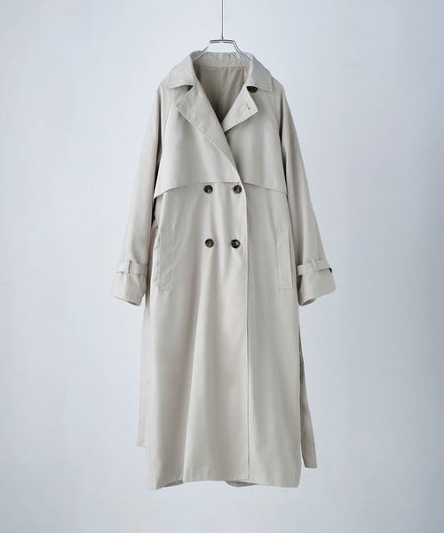 etoll.（エトル）の「ヨーク切替トレンチスプリングコート（トレンチコート・レディース・ベージュ/カーキ/サンドベージュ/マスタード・M/L）」の17枚目の写真