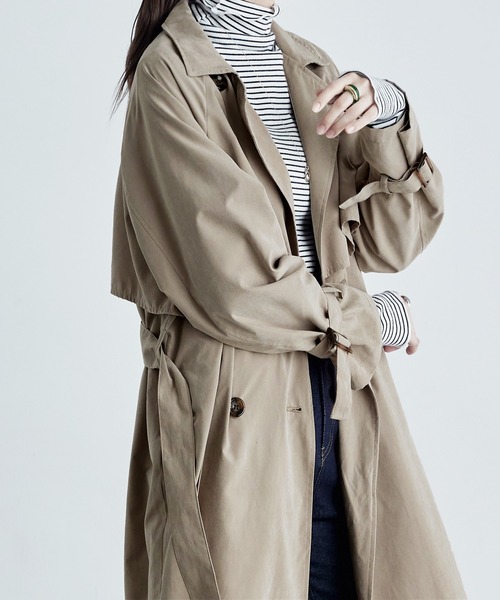 etoll.（エトル）の「ヨーク切替トレンチスプリングコート（トレンチコート・レディース・ベージュ/カーキ/サンドベージュ/マスタード・M/L）」の22枚目の写真