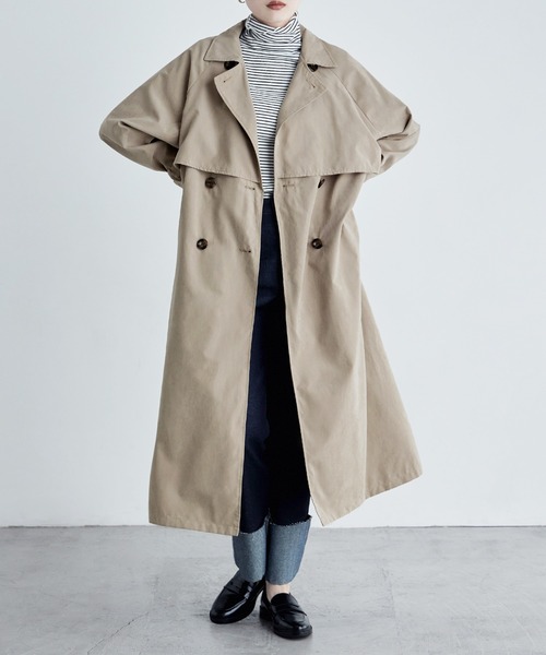 etoll.（エトル）の「ヨーク切替トレンチスプリングコート（トレンチコート・レディース・ベージュ/カーキ/サンドベージュ/マスタード・M/L）」の14枚目の写真