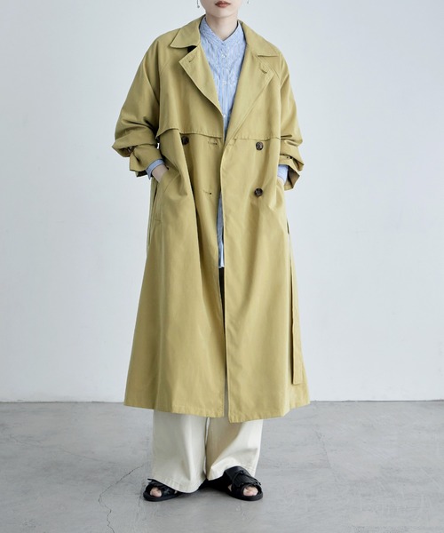 etoll.（エトル）の「ヨーク切替トレンチスプリングコート（トレンチコート・レディース・ベージュ/カーキ/サンドベージュ/マスタード・M/L）」の19枚目の写真