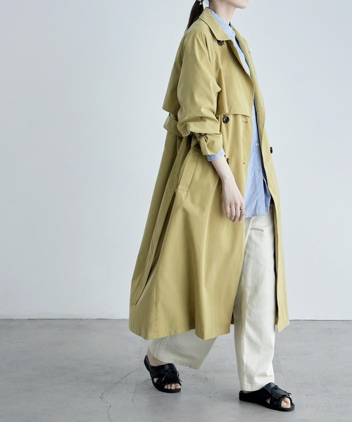etoll.（エトル）の「ヨーク切替トレンチスプリングコート（トレンチコート・レディース・ベージュ/カーキ/サンドベージュ/マスタード・M/L）」の11枚目の写真