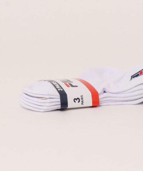 FILA（フィラ）の「FILA/フィラ キッズ ショート丈 ソックス ブランド ロゴ 抗菌防臭 つま先踵補強 靴下 3足セット（ソックス/靴下・キッズ・ブラック/ホワイト/ネイビー・24/20）」の16枚目の写真