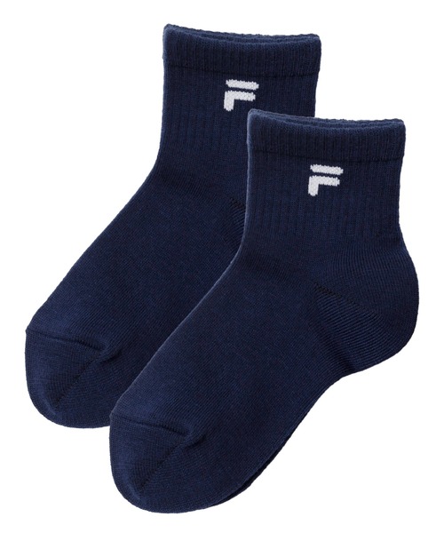FILA（フィラ）の「FILA/フィラ キッズ ショート丈 ソックス ブランド ロゴ 抗菌防臭 つま先踵補強 靴下 3足セット（ソックス/靴下・キッズ・ブラック/ホワイト/ネイビー・24/20）」の6枚目の写真