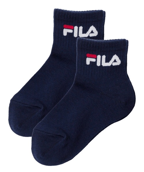 FILA（フィラ）の「FILA/フィラ キッズ ショート丈 ソックス ブランド ロゴ 抗菌防臭 つま先踵補強 靴下 3足セット（ソックス/靴下・キッズ・ブラック/ホワイト/ネイビー・24/20）」の5枚目の写真