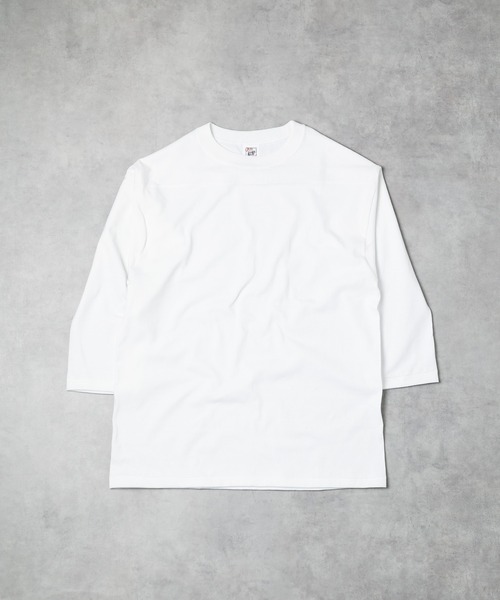 Mag.(マグ)の「【CROSS&STITCH】OPENEND FOOTBALL TEE SHIRTS オープンエンドベースボールTシャツ(Tシャツ/カットソー・メンズ・ヘザーグレー/ホワイト/ブラック・LARGE/MEDIUM)」の2枚目の写真