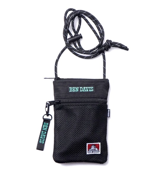 BEN DAVIS(ベンデイビス)の「《BEN DAVIS》MESH MINI BAG(ショルダーバッグ・メンズ・ブラック×ホワイト/ブラック×レッド/ブラック×グリーン・FREE)」の2枚目の写真