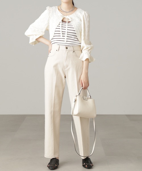 FREE'S MART（フリーズマート）の「◆ふくれショート丈ボレロ（シャツ/ブラウス・レディース・イエロー/ブラック/ホワイト・FREE）」の12枚目の写真