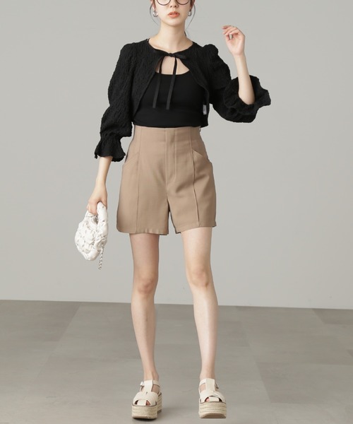 FREE'S MART（フリーズマート）の「◆ふくれショート丈ボレロ（シャツ/ブラウス・レディース・イエロー/ブラック/ホワイト・FREE）」の21枚目の写真