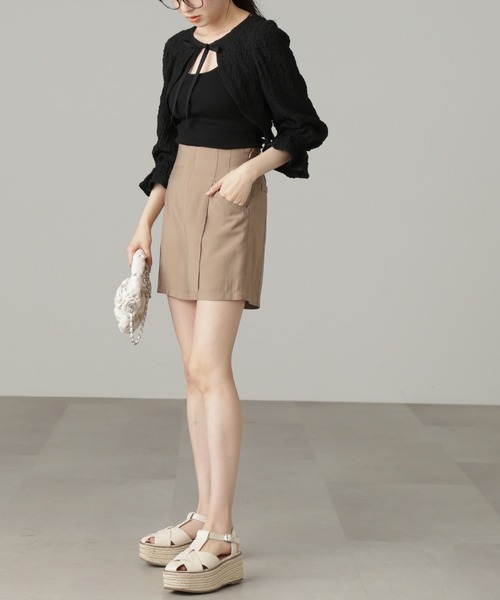 FREE'S MART（フリーズマート）の「◆ふくれショート丈ボレロ（シャツ/ブラウス・レディース・イエロー/ブラック/ホワイト・FREE）」の22枚目の写真