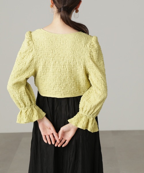 FREE'S MART（フリーズマート）の「◆ふくれショート丈ボレロ（シャツ/ブラウス・レディース・イエロー/ブラック/ホワイト・FREE）」の7枚目の写真