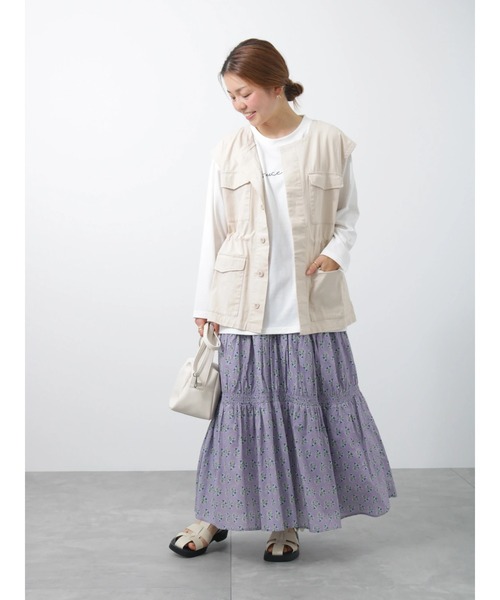 Lugnoncure（ルノンキュール）の「ミリタリーベスト（ベスト・レディース・カーキ/ベージュ・ﾌﾘ-）」の10枚目の写真