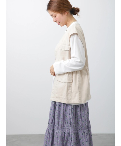 Lugnoncure（ルノンキュール）の「ミリタリーベスト（ベスト・レディース・カーキ/ベージュ・ﾌﾘ-）」の12枚目の写真