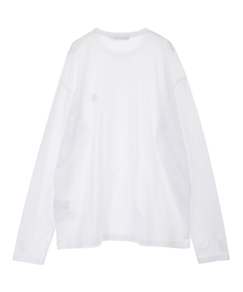 Maison Kitsune(メゾンキツネ)の「MAISON KITSUNE / メゾンキツネ フォックスヘッド パッチ レギュラー ロングスリーブ Tシャツ FU00163KJ0010(Tシャツ/カットソー・メンズ・ホワイト/ブラック・L/M/S/XS)」の6枚目の写真