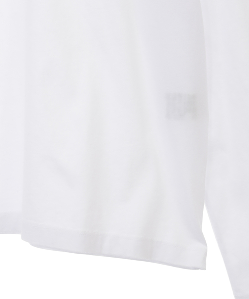 Maison Kitsune(メゾンキツネ)の「MAISON KITSUNE / メゾンキツネ フォックスヘッド パッチ レギュラー ロングスリーブ Tシャツ FU00163KJ0010(Tシャツ/カットソー・メンズ・ホワイト/ブラック・L/M/S/XS)」の5枚目の写真