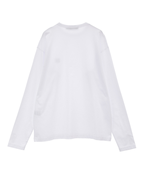 Maison Kitsune(メゾンキツネ)の「MAISON KITSUNE / メゾンキツネ フォックスヘッド パッチ レギュラー ロングスリーブ Tシャツ FU00163KJ0010(Tシャツ/カットソー・メンズ・ホワイト/ブラック・L/M/S/XS)」の9枚目の写真