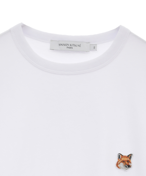 Maison Kitsune(メゾンキツネ)の「MAISON KITSUNE / メゾンキツネ フォックスヘッド パッチ レギュラー ロングスリーブ Tシャツ FU00163KJ0010(Tシャツ/カットソー・メンズ・ホワイト/ブラック・L/M/S/XS)」の10枚目の写真
