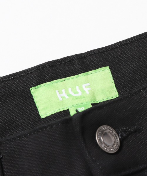 HUF(ハフ)の「HUF/ハフ WORKMAN CANVAS SHORT クラウンロゴ ショートパンツ ハーフパンツ ワークパンツ(その他パンツ・メンズ・ネイビー/ブラック・34/30/32)」の6枚目の写真