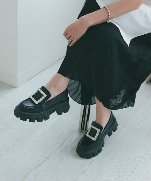 DONOBAN（ドノバン）の「プラットフォームビジューローファー（ローファー・レディース・ブラック・36/38/40）」の10枚目の写真