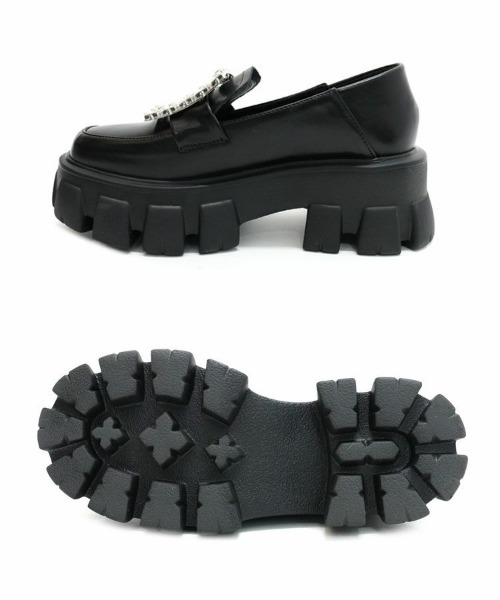 DONOBAN（ドノバン）の「プラットフォームビジューローファー（ローファー・レディース・ブラック・36/38/40）」の6枚目の写真